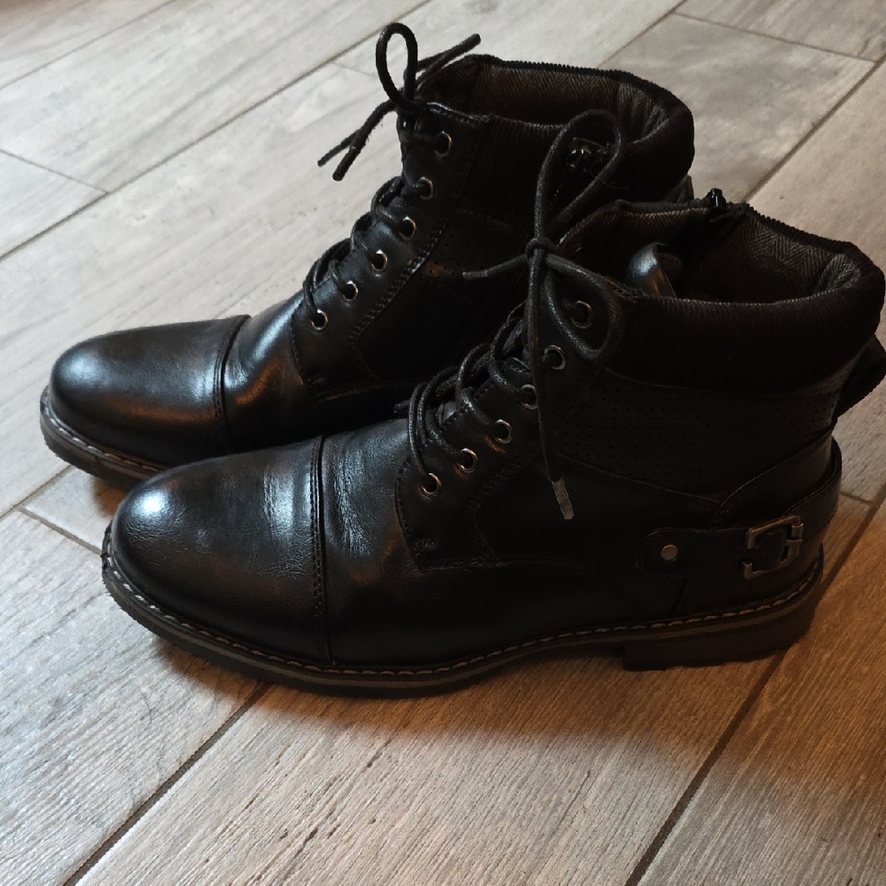 Men's Black Leather Boots